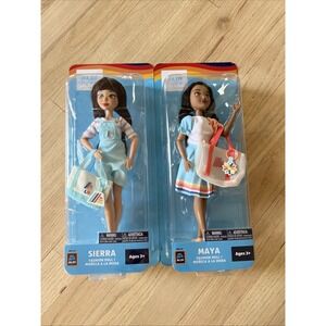 Aldi Play Sierra and Maya Fashion Doll Set Jakks Pacific Grocery Tote New 2 Pack